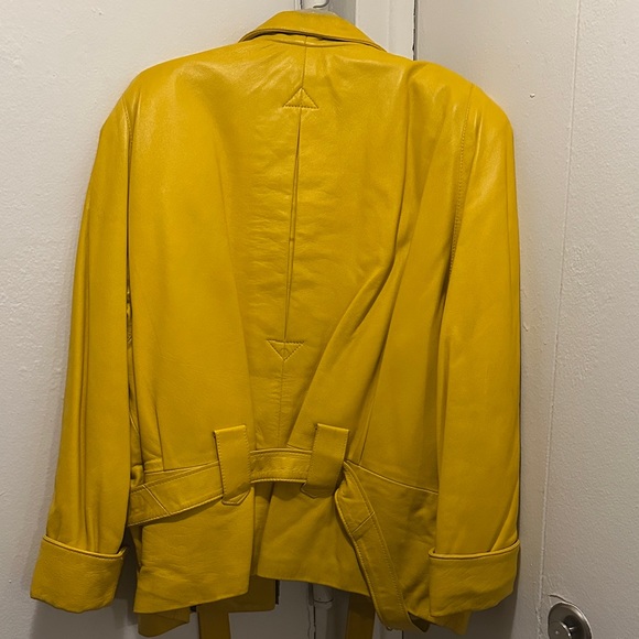 Yellow Leather Jacket - Picture 4 of 4
